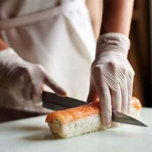 chef preparing sushi